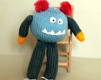 Monster Sharkie - padrão de tricô de brinquedo