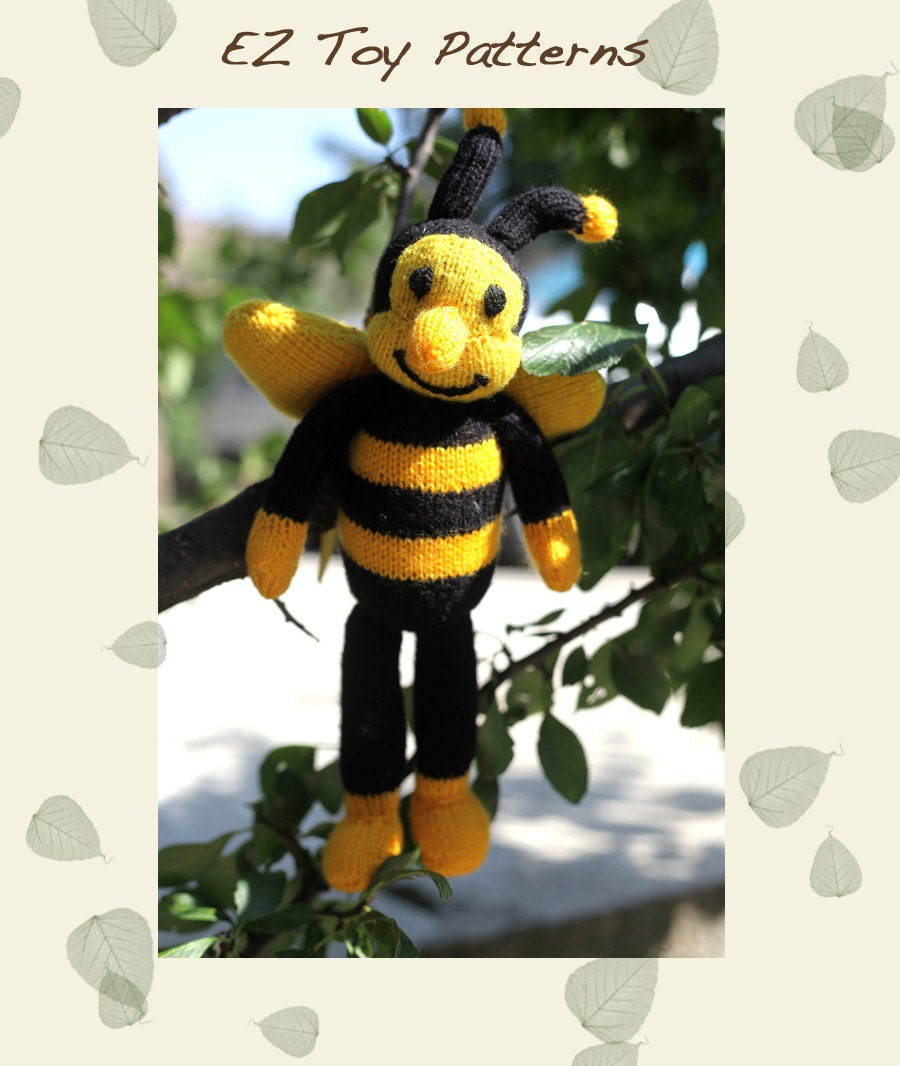 BEE - Toy Knitting Pattern PDF - Etsy