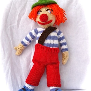 CLOWN - Toy Knitting Pattern PDF