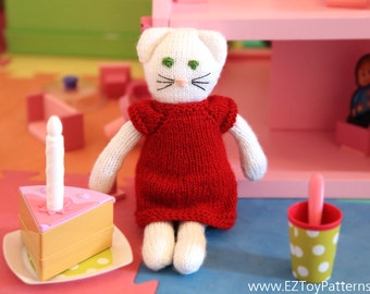 Piso Kitten - Toy Knitting Pattern PDF