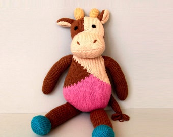 Lamazo Cow - Toy Knitting Pattern PDF