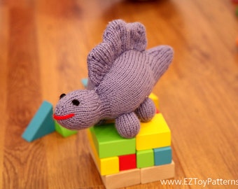 Dino Bino - Padrão de tricô de brinquedo em PDF