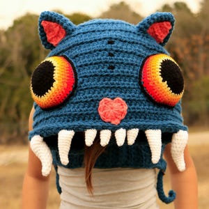 Child's Crochet Cat Hood, Kpop Inspired, Wearable Art