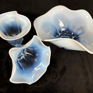 Duncan Miller Opalescent Blue Canterbury Vase