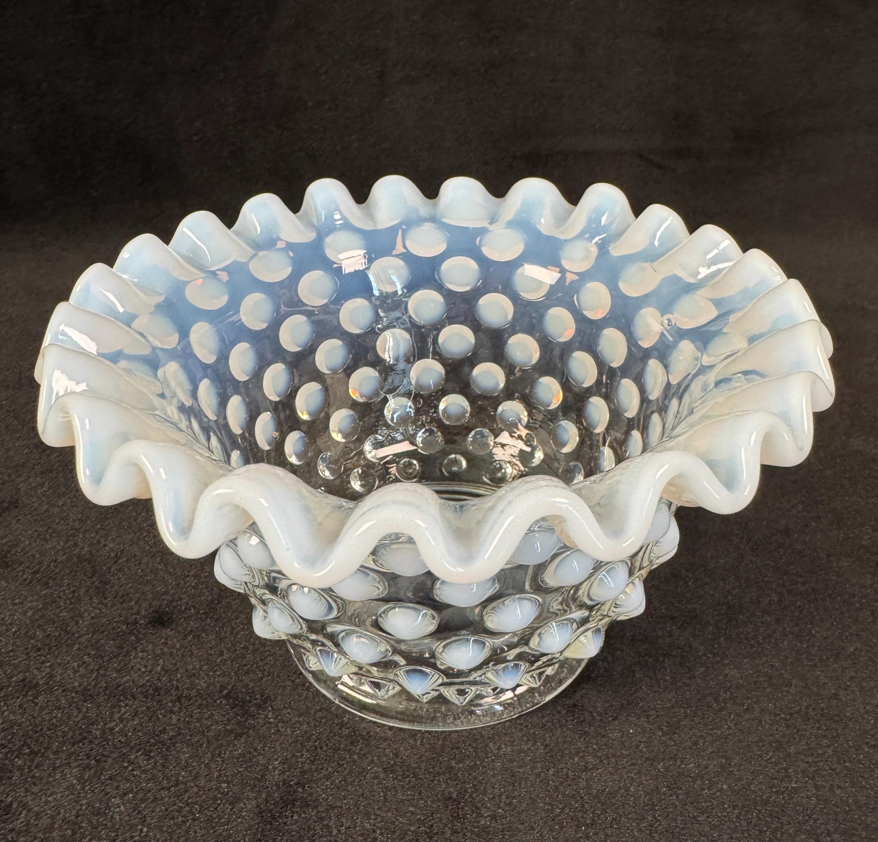 White Fenton Bowl - Etsy