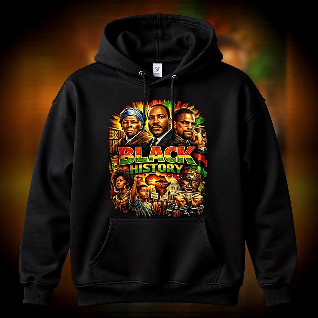 Black History Hoodie | Afrocentric Heritage Graphic | Pan-african ...