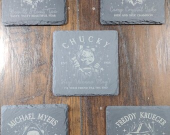 Horror Laser Engraved Coaster