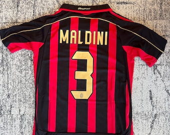 AC Milan 2006/07 Maldini #3 Short Sleeve - Etsy