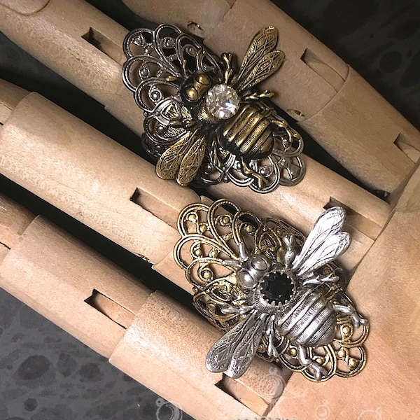 Bee Ring, Filigree Ring, Bee Jewelry, Statement Ring, Gift for Her, Free Shipping USA