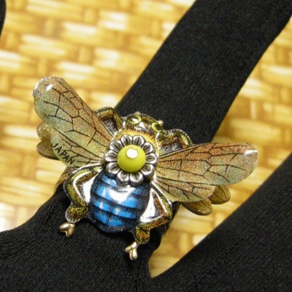 Bee Jewelry, Honey Bee Ring, Bumble Bee, Bee Ring, Bee Lover, Gift for Bee Keeper Bee Lover Ring