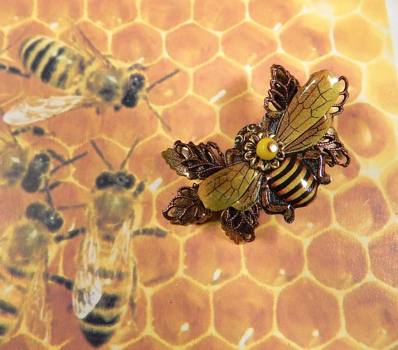 Bee Pin Honey Bee Brooch Bumble Bee Brooch Bee Jewelry Bee Etsy