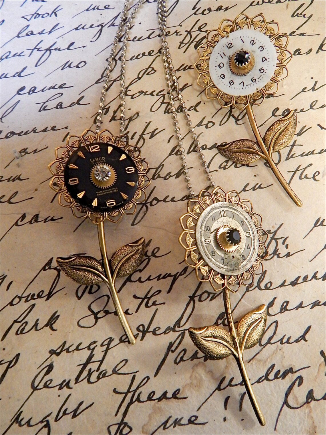 Steampunk Flower Pin, Steampunk Brooch, Steampunk Vintage, Steampunk