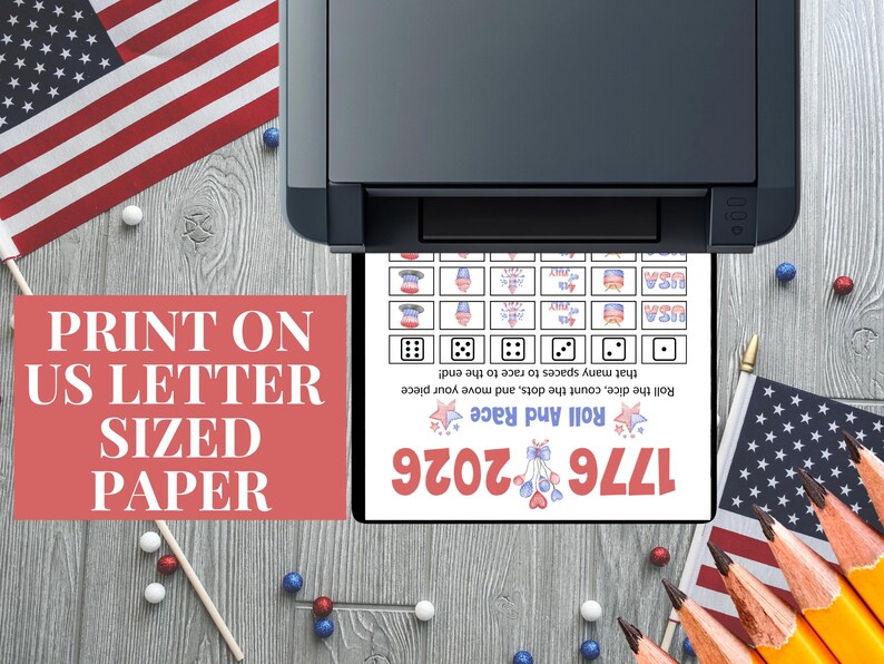 250th Anniversary Dice Game Printable, 250 USA America, 4th of July ...
