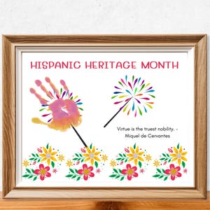 Hispanic Heritage Month Handprint Art, Bulletin Board, Classroom Decor, Latino Heritage,  Footprint Art, Handprint Craft, Preschool, Letter
