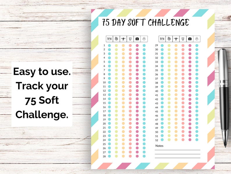 Editable 75 Soft Challenge PDF, Daily Routine, 75 Day Challenge ...