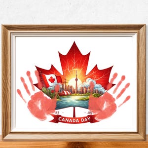 Arte com impressão de mão para o Dia do Canadá, Impressão de mão para o Dia do Canadá, Artesanato para o Dia do Canadá, Arte com impressão de mão, Artesanato para pré-escola, Arte com impressão de mão, Carta/A4