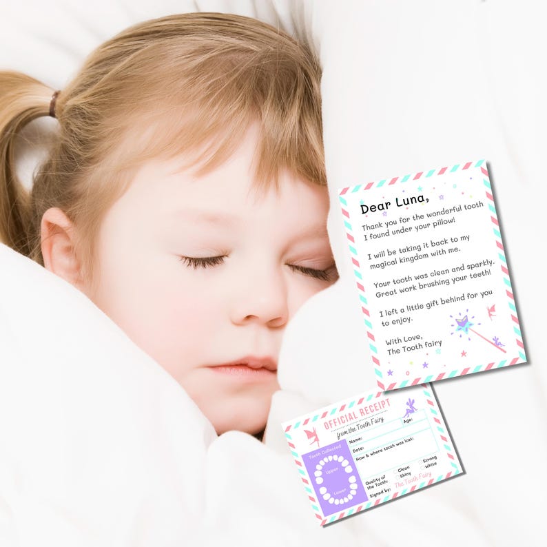 Editable Tooth Fairy Letter, Tooth Fairy Receipt, Tooth Fairy Letter ...