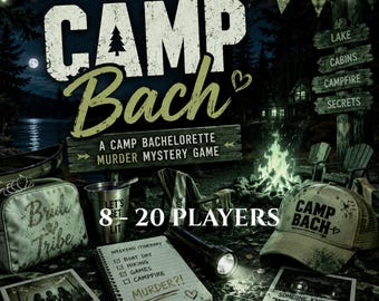 Camp Bach Murder Mystery Party, Murder Mystery Kit, Mystery Dinner Party, Detective Game, Whodunnit, True Crime, Mingling Game, Bachelorette