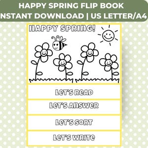 Printable Spring Flip Book, Spring Printables Kids, Spring Printables Activities, Flipbooks For Kids, Lesson Plan, Homeschool Printables
