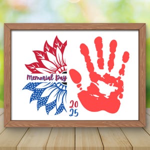 Arte de impressão de mão para o Dia da Memória, Artesanato para o Dia da Memória, Arte de pegada, Artesanato de impressão de mão, Currículo pré-escolar, Ideia para creche, Atividade para crianças, Carta dos EUA