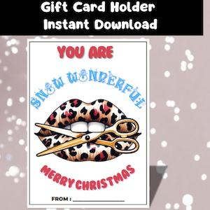 Hairdresser Gift, Christmas Gift Card Holder, Hairstylist Gift, Hair Stylist Gift, Hair Dresser Gift, Gift For Hairdresser, C25