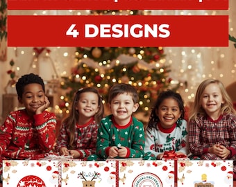 Editable Printable Christmas Tags For Kids, Printable Christmas Gift Tags, Santa Hang Tags, Santa Gift Label, Christmas Favor Tags, C25