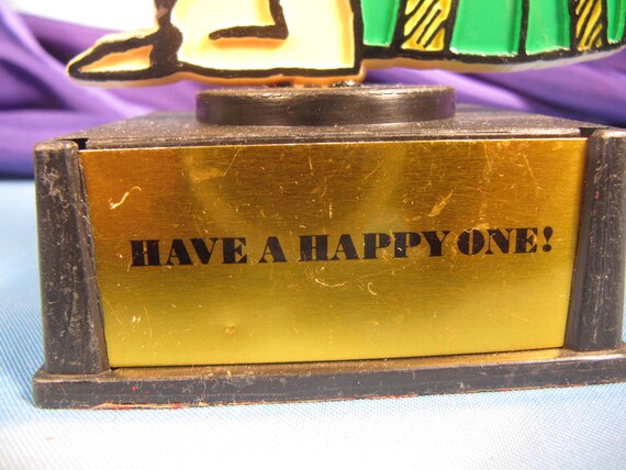 SNOOPY TROPHY VINTAGE, Peanuts Gang Handcrafted by Aviva in