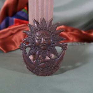 Vintage Unsigned Cookie Lee Brooch - Larry Vrba for Castecliff sun moon design