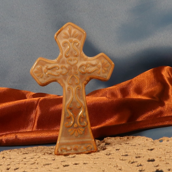 FREE STANDING CRUCIFIX, free standing Crucifix, small celtic and plain small tabletop cross crucifix for small space cross pattee