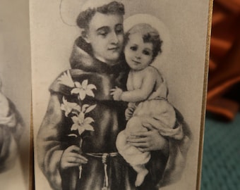 MEMORIAL PRAYER CARDS,Saint Anthony the Protector, 9 memorial Cards, 1948, Christian Religious Memorial Cards Saint Anthony Roman Catholic