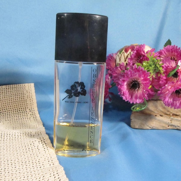 OBSERVE LESSENCE PERFUME, Bottle from France 100 ml bottle of French perfume. Vintage french perfume eau parfum spray