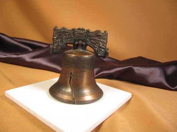 ANTIQUE LIBERTY Bell,small Table Size Copper Reproduction,vintage