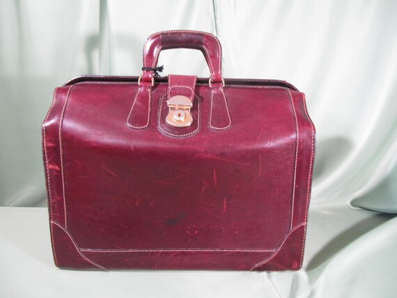 EDDIE BAUER LEATHER Briefcase,1960 All leather Vin
