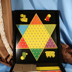 Vintage BUILT RITE TOYS  Board Game,4 way checker board Backgammon checkers, chinese checkers cheks,all in one four games in one box,antique