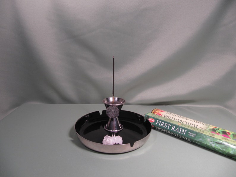 INCENSE TRAY and HOLDER With White Quartz Crystal and Etsy