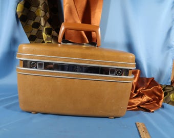 ESTUCHE SAMSONITE SILHOUETTE, Neceser Samsonite Camel Brue, años 70 con bandeja original, Maleta pequeña retro vintage, Samsonite vintage