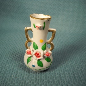 LEGO POTTERY VASE, Antique Lego Taiwan pottery vase, Lego Vase made in Taiwan from the 1950s and 1940s, Miniature Ceramic Vase by Lego