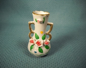 LEGO POTTERY VASE, Antique Lego Taiwan pottery vase, Lego Vase made in Taiwan from the 1950s and 1940s, Miniature Ceramic Vase by Lego