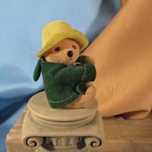 PADDINGTON RUSS TEDDY Bear Charcter, Authentic stamped Russ Bear inCostume, made of Plastic, Costume is Fabric, Butterfly Catcher Russ Bea