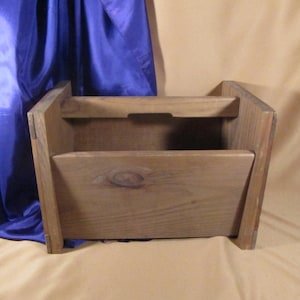 THIS END UP Vintage Magazine Rack, Vintage Magazine Holder, Wood Magazine Storage, Newspaper Rack, Vintage Magazine Stand, Wood Mail