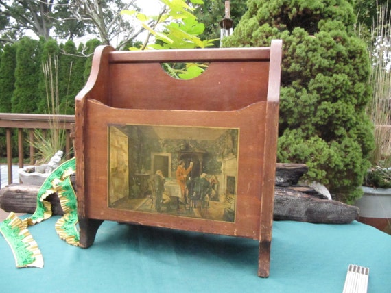 マガジンラック Vintage magazine holders Vintage Magazine Rack, Vintage Magazine Holder, Wood Magazine
