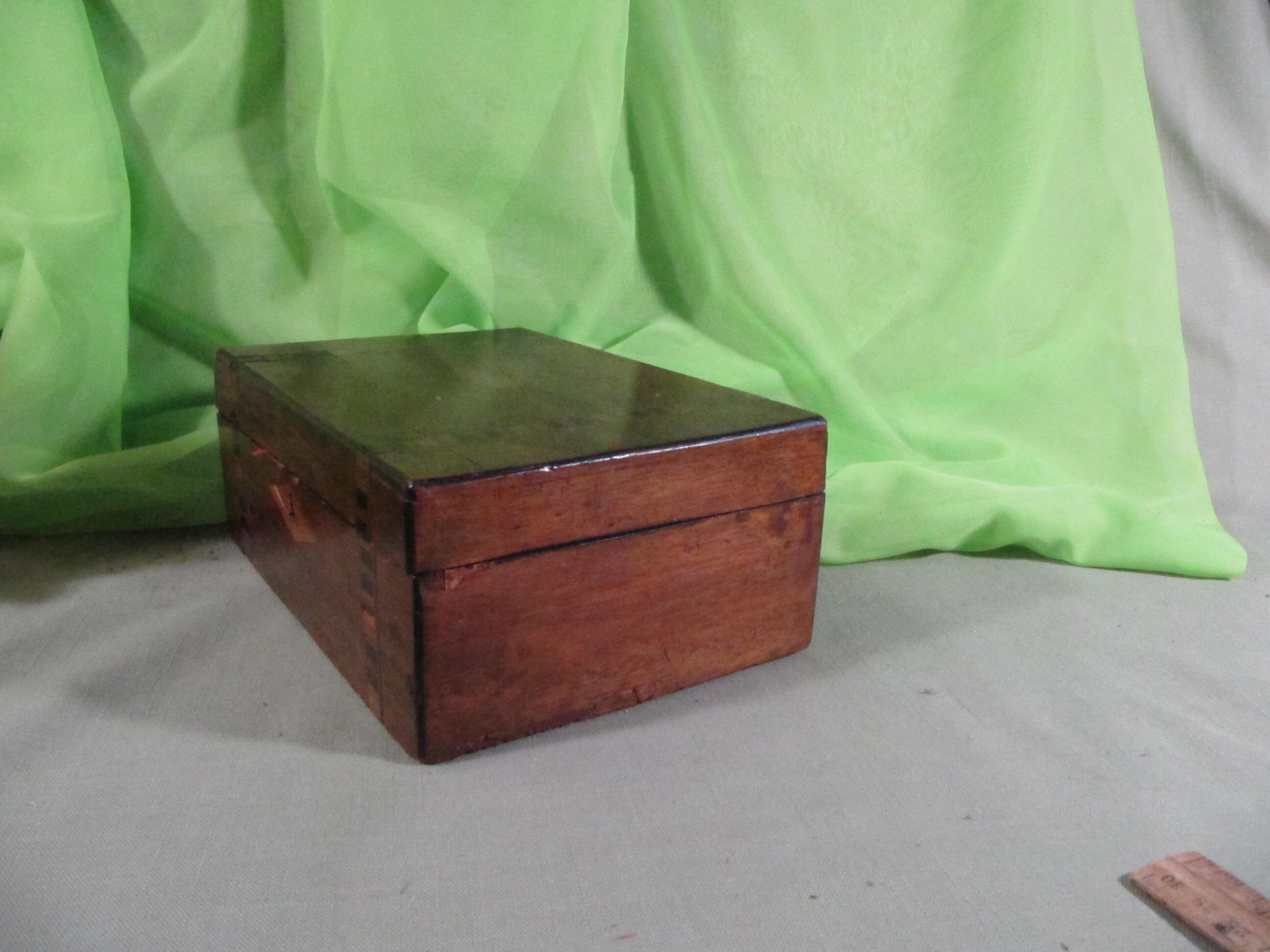ANTIQUE DECORATIVE WOOD Box, Antique Box,antique Box With Hinged Lid ...