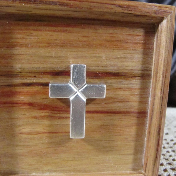 ROSARY BOX, Religious Trinket Box, Small Box with Cross, Dream Box,Lemuria Dream Box Legend, Tiny Keepsake Ring box with Crucifix