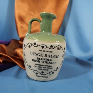 TULLAMORE DEW BLENDED Irish Wiskey Empty Bottle,Wiskey Bottle,Product of Ireland Antique Tullamore Whiskey Empty Bottle stoneware