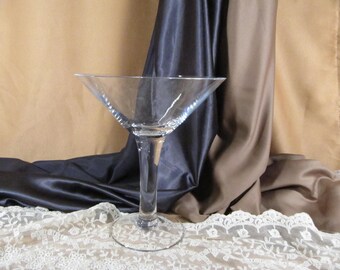 Vintage Martini Glass, Cocktail Glass, Barware Glass, Wedding Gift, Big Martini Glass, Drink Glass, Alcohol Glass, Vintage Pint Glass