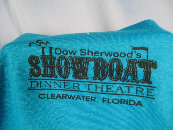 1991 SHOWBOAT DINNER THEATRE Tee shirt, size medium vintage theatre tee shirt, Tee shirt historical theatre Memorabilia clearwater floroda