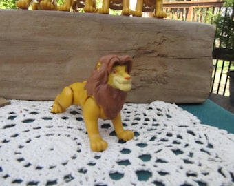 LION KING MUFASA small rubber figurine, Authenctic Disney Lion King figure, three inch tall China Lion, small Lion statue,Disney Lion King