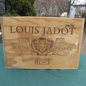 2004 LOUIS JADOT BEAUNE French wine box Wine Crate, French Wine Crate, Vintage Wooden Storage Unit, Retro Wine Crate, Solid Wood Wine Box