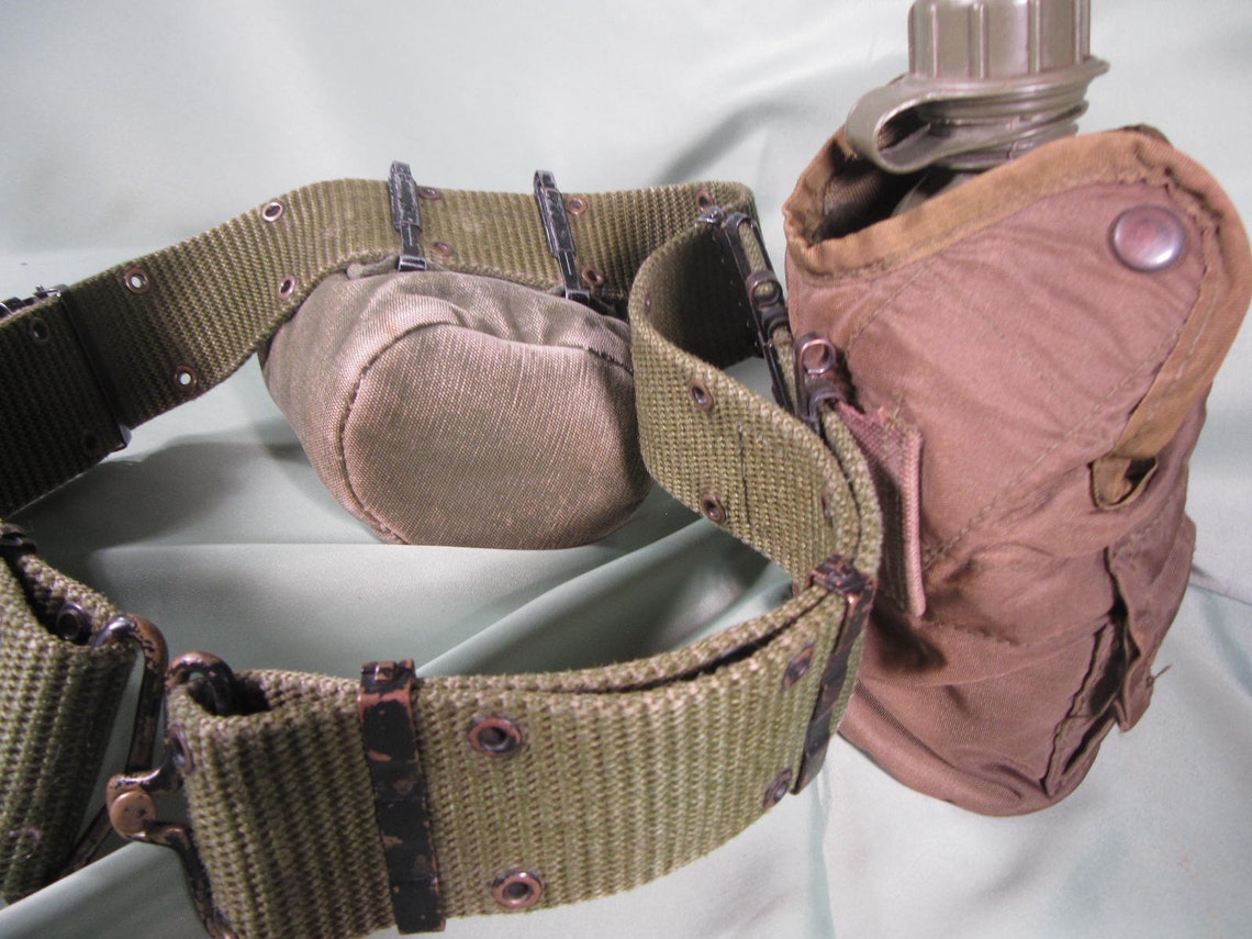 2 CANTEENS With ARMY BELT Camping Canteens and Army Belt Etsy