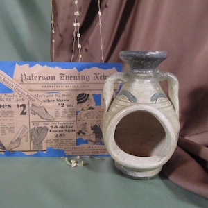 Mini Antique Chiminea, Small Chiminea Candle Holder, Tabletop Chiminea, Mini Pottery Fireplace, Vintage Chiminea Incense, Mothers Day Gift